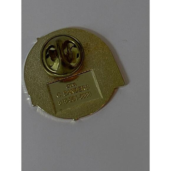 Vintage Classy Bowler Womens Bowling Lapel Pin 1” Inch Round Cursive - Picture 2 of 4